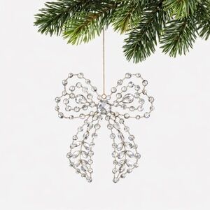 Bow Ornaments Rhinestones Gem Holiday Lane Glam Christmas Party Decor